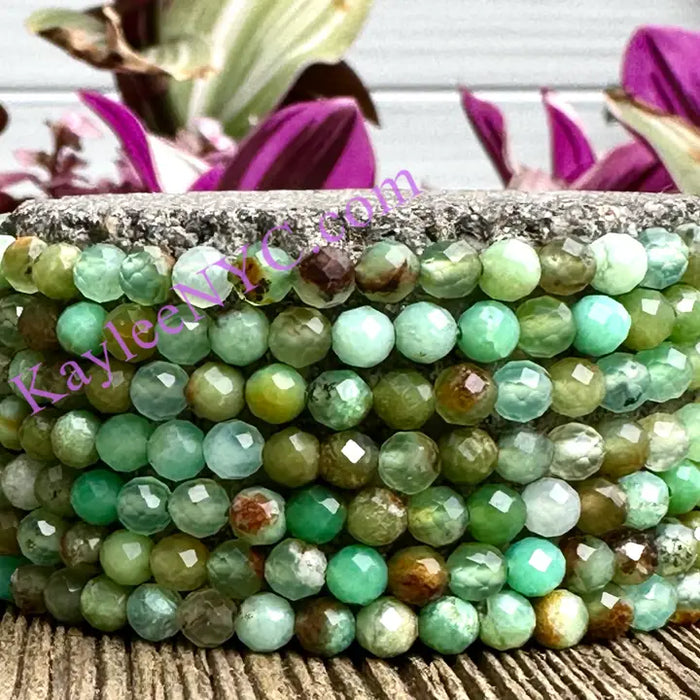 KayleeNYC Faceted Natural Chrysoprase Crystal Bracelet