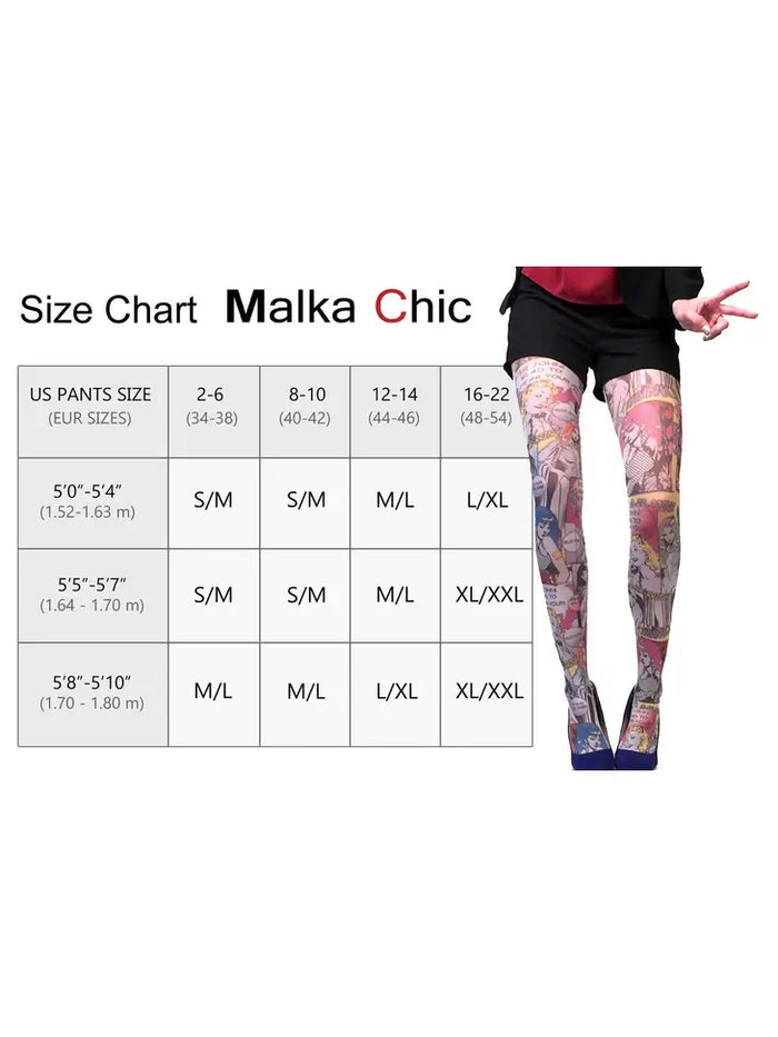 Malka Chic Damson Footless Tights