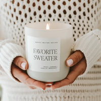 Sweet Water Decor Favorite Sweater 15 oz Soy Candle, Matte Jar (Copy)