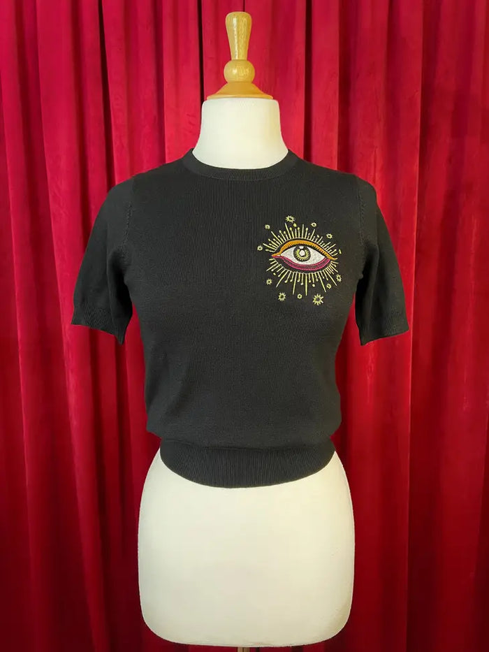 Mischief Made Third Eye Short Sleeve Sweater