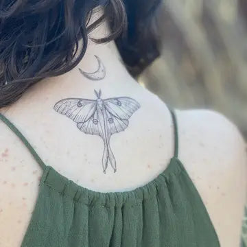 NatureTats Luna Moth Temporary Tattoo