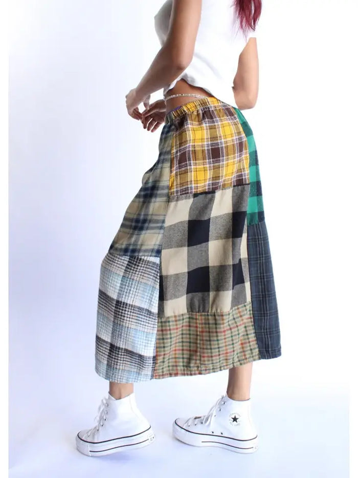 American Recycled Clothing Flannel Skirt