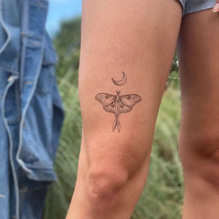 NatureTats Luna Moth Temporary Tattoo