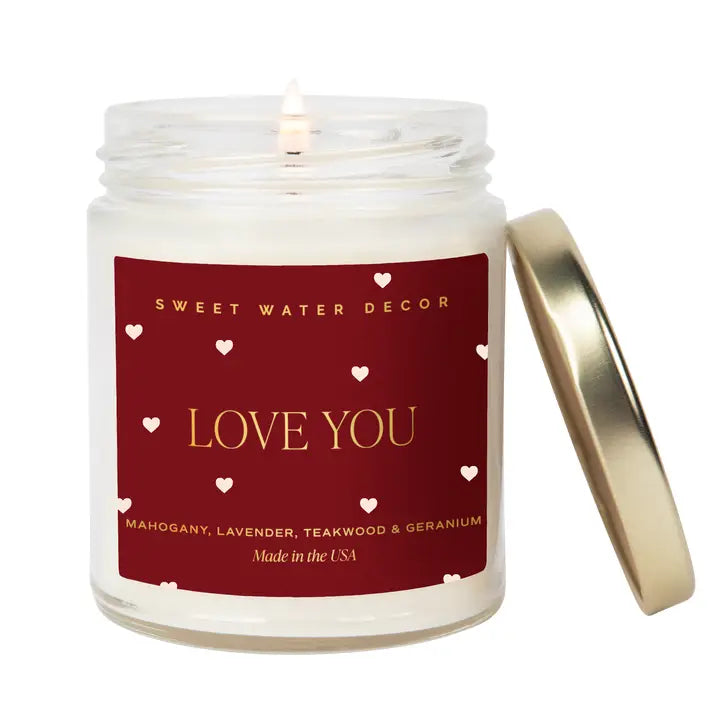 Sweet Water Decor Love You Soy Candle (Gold Foil)