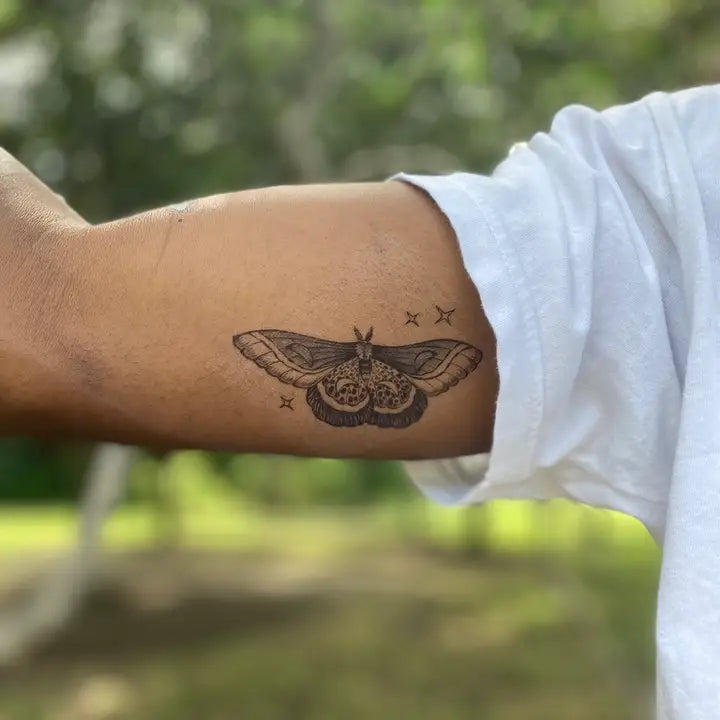 NatureTats Night Moth Temporary Tattoo