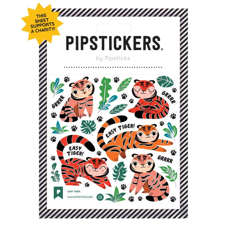 Pipsticks Easy Tiger Sticker Sheet