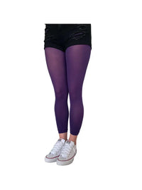 Malka Chic Purple Opaque Footless Tights