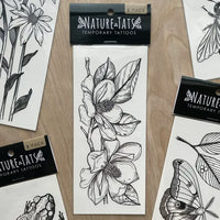 NatureTats Magnolia Flower Temporary Tattoo