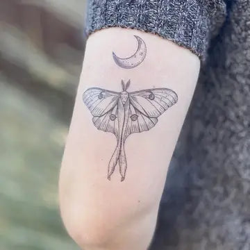 NatureTats Luna Moth Temporary Tattoo