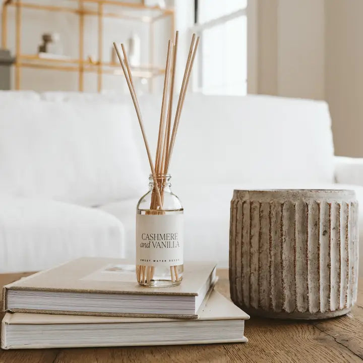 Sweet Water Decor Cashmere and Vanilla Clear Reed Diffuser