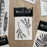 NatureTats Lavender Twigs Temporary Tattoo