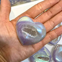 KayleeNYC Angel Aura Agate Heart Crystal