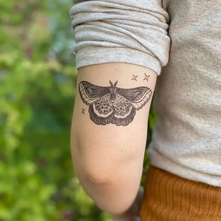 NatureTats Night Moth Temporary Tattoo