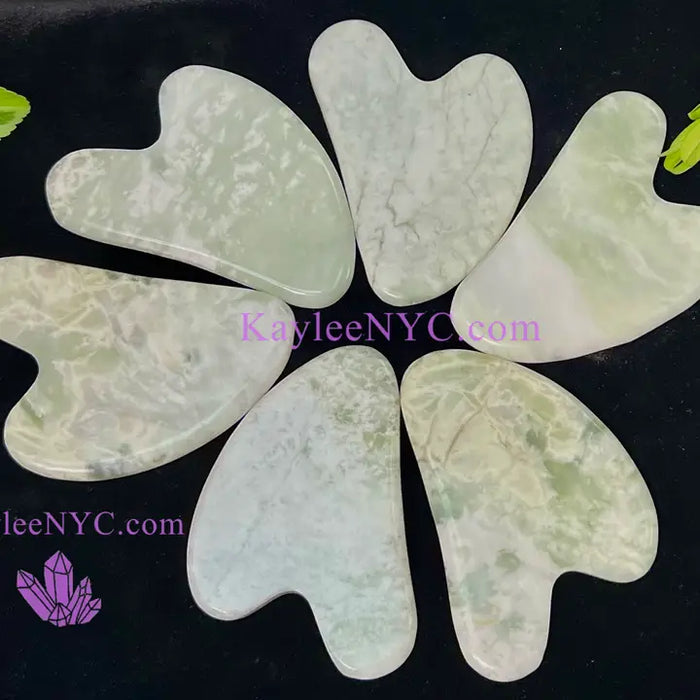 KayleeNYC Natural Jade Gua Sha Facial Massage Heart