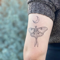 NatureTats Luna Moth Temporary Tattoo