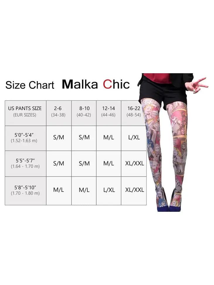 Malka Chic Dark Teal Opaque Footless Tights