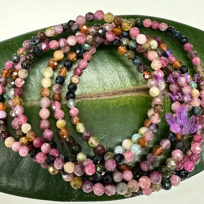 KayleeNYC Faceted Watermelon Tourmaline Crystal Bracelet