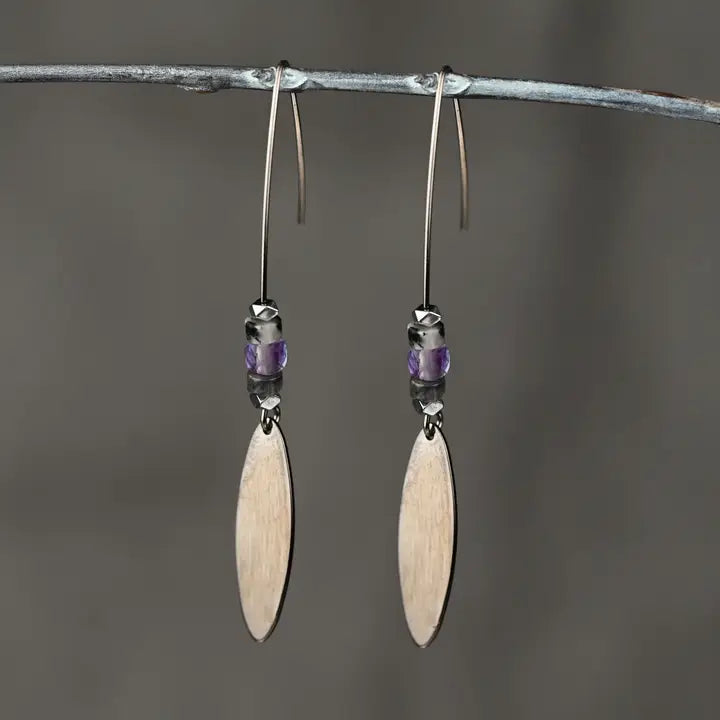 Long Wire w/ Semi Precious Combinations & Oval (Gunmetal) KBD Studio