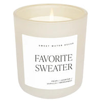 Sweet Water Decor Favorite Sweater 15 oz Soy Candle, Matte Jar (Copy)