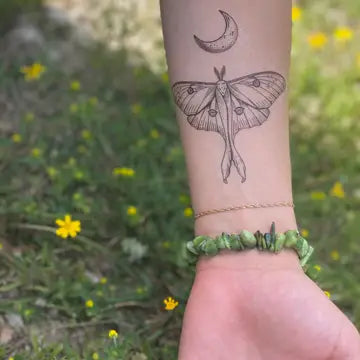 NatureTats Luna Moth Temporary Tattoo