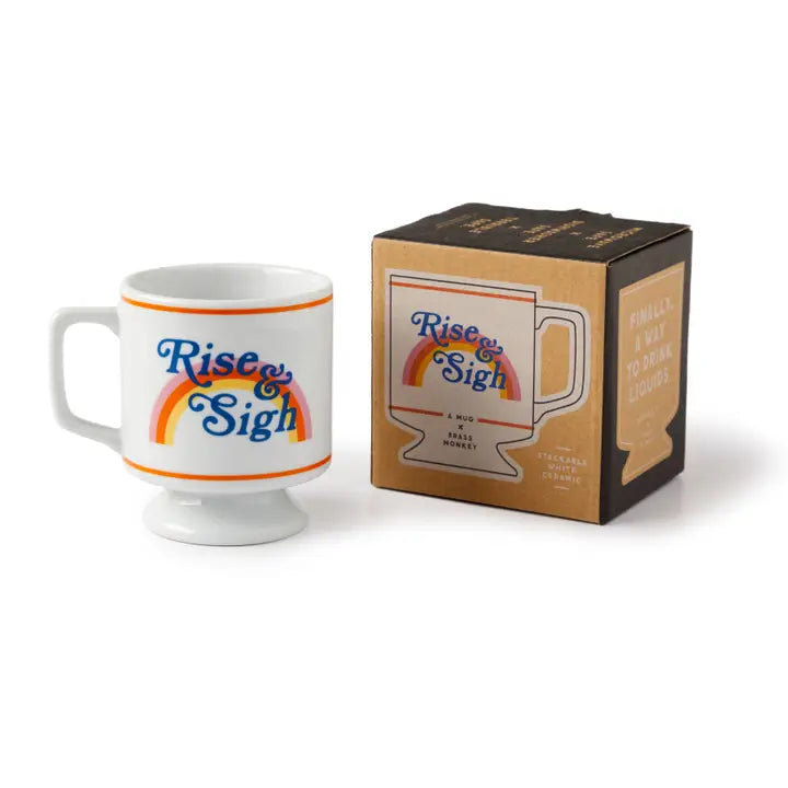 Chronicle Books Rise & Sigh Pedestal Mug