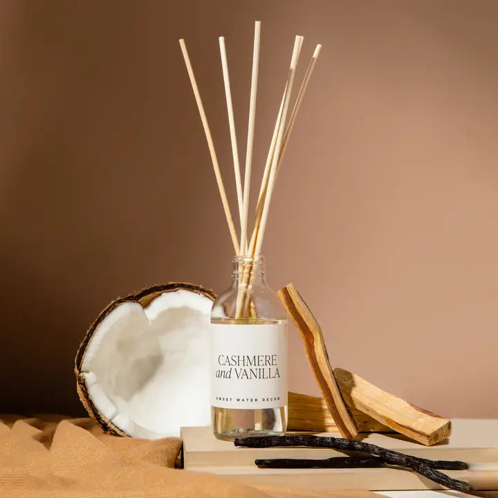 Sweet Water Decor Cashmere and Vanilla Clear Reed Diffuser