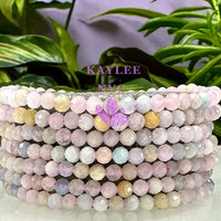 KayleeNYC Faceted Natural Morganite Crystal Bracelet