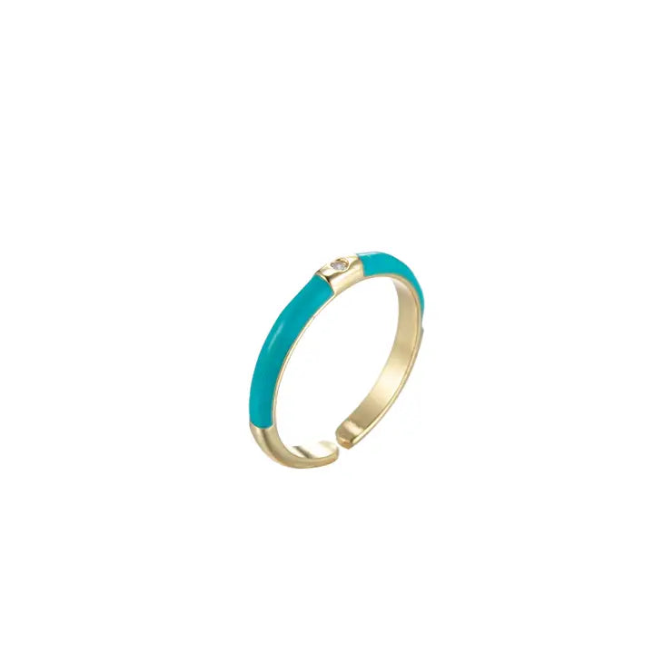 Colorful Enamel Stack Rings