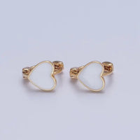 Gold Filled Enamel Heart Earring