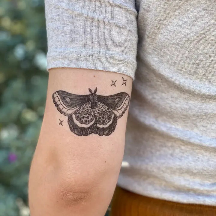 NatureTats Night Moth Temporary Tattoo