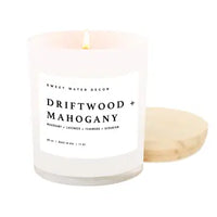 Sweet Water Decor Driftwood and Mahogany 11 oz Soy Candle