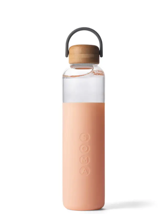 Soma 25oz glass water bottle pink