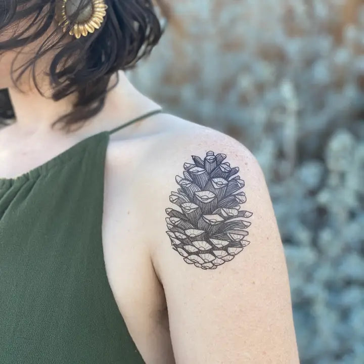 NatureTats Pinecone Temporary Tattoo