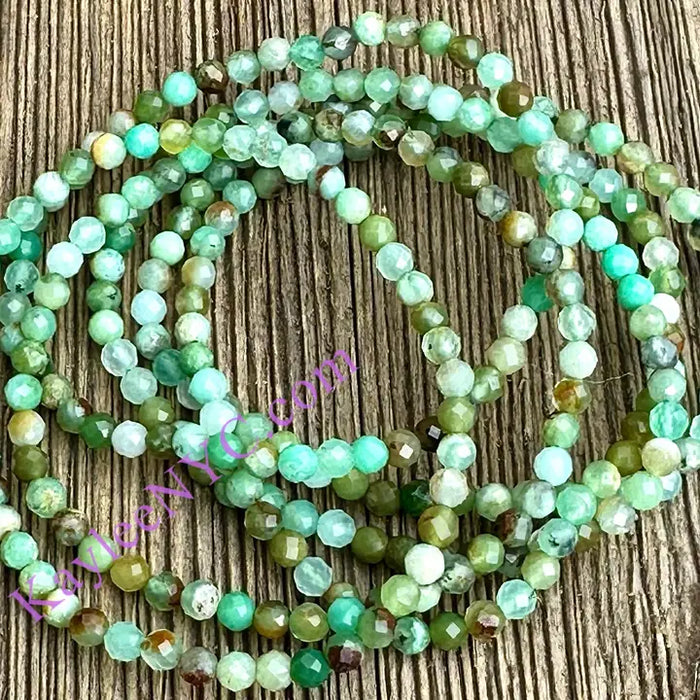 KayleeNYC Faceted Natural Chrysoprase Crystal Bracelet