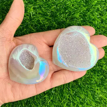 KayleeNYC Angel Aura Agate Heart Crystal