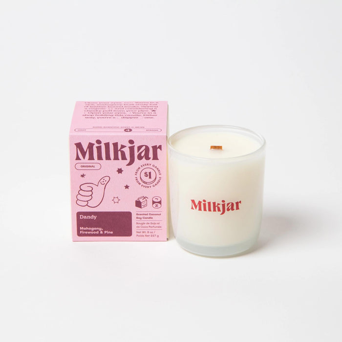 Milk Jar Candle Co. 8oz Essential Oil Coconut Soy Candle