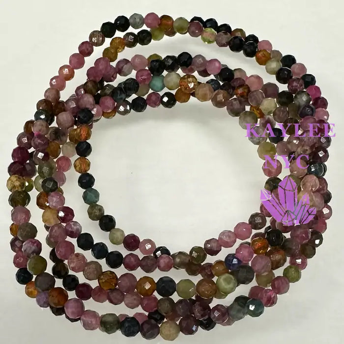 KayleeNYC Faceted Watermelon Tourmaline Crystal Bracelet