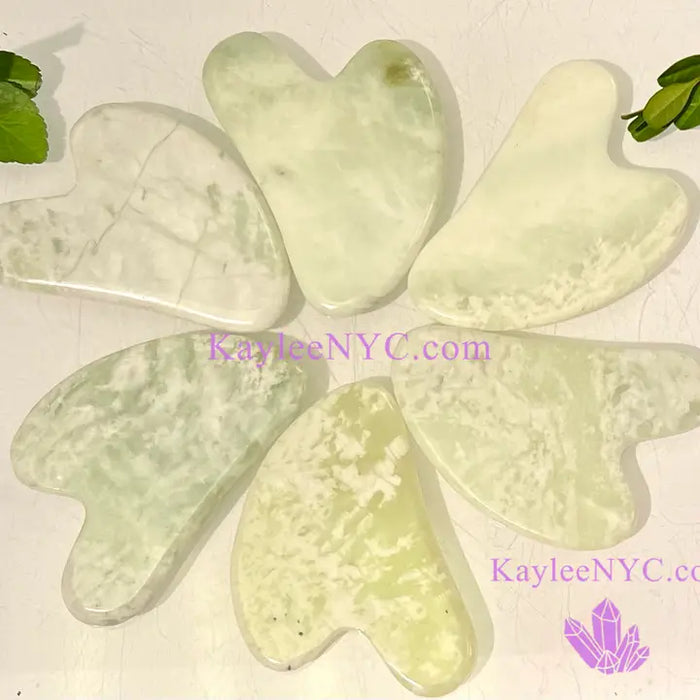 KayleeNYC Natural Jade Gua Sha Facial Massage Heart