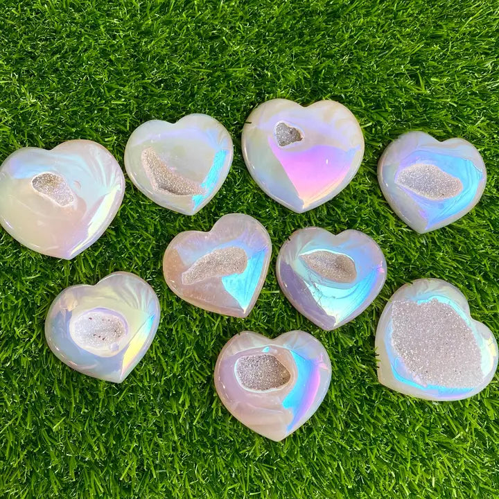 KayleeNYC Angel Aura Agate Heart Crystal