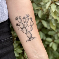 NatureTats Prickly Pear Cactus Temporary Tattoo