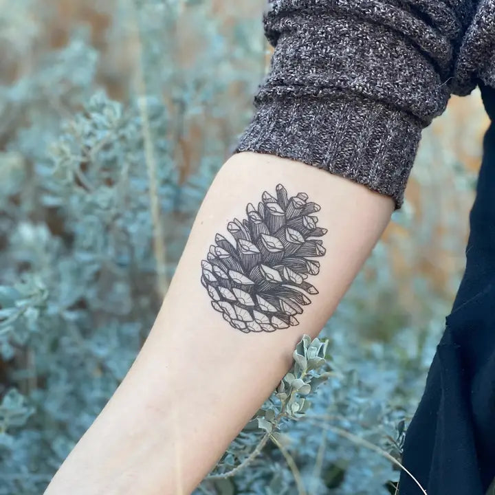 NatureTats Pinecone Temporary Tattoo