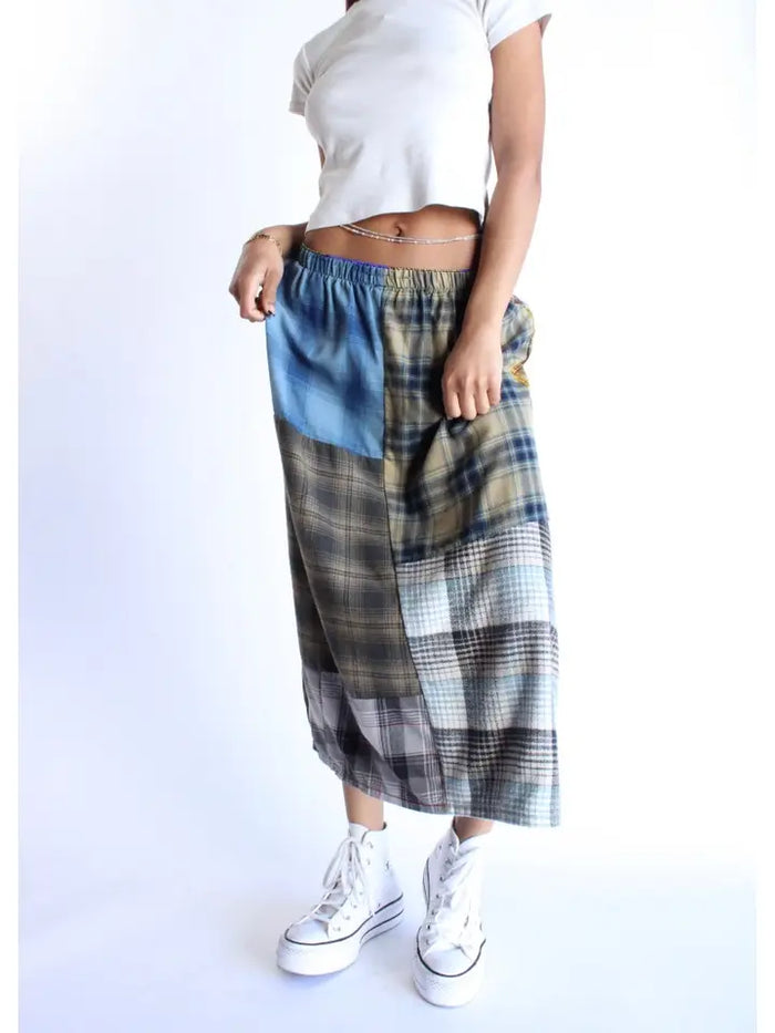 American Recycled Clothing Flannel Skirt