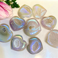 KayleeNYC Angel Aura Agate Heart Crystal