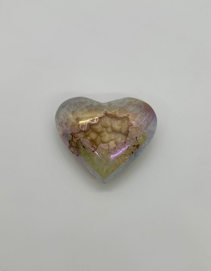 Western Woods Inc. Angel Aura Agate Heart Crystal