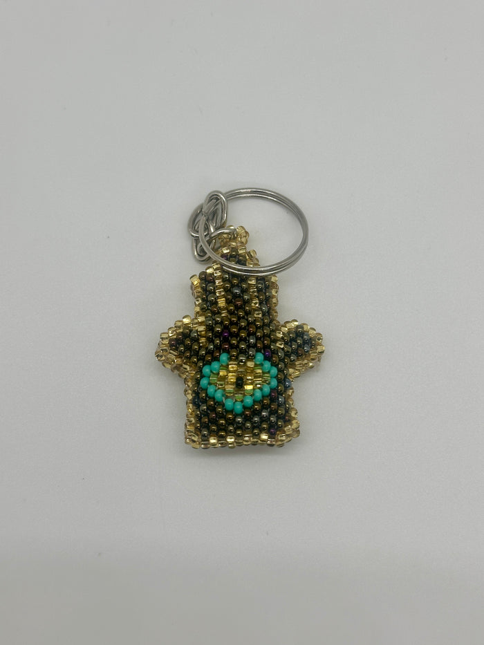 Small Beaded Hamsa Keychain