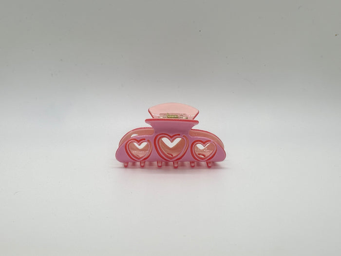 Retro Hearts Claw Clip