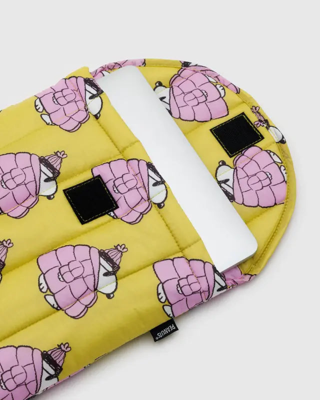 Baggu Puffy Laptop Sleeve 13"/14" - Puffer Snoopy Pink