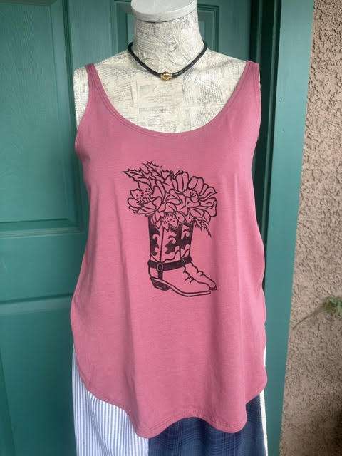 Mauve Women's Boot Nomad Print House Tank Top