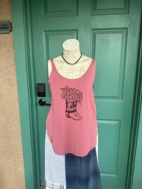 Mauve Women's Boot Nomad Print House Tank Top